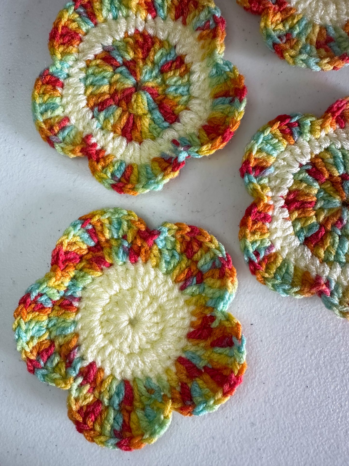 Set of 4 Flower Coasters