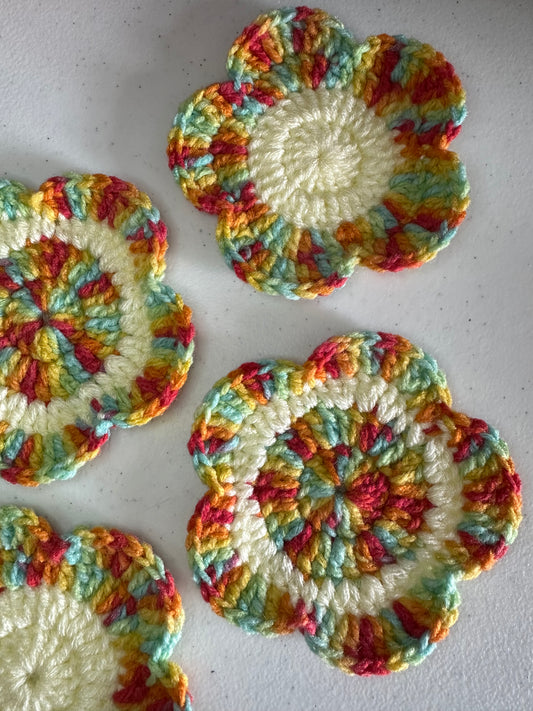 Set of 4 Flower Coasters