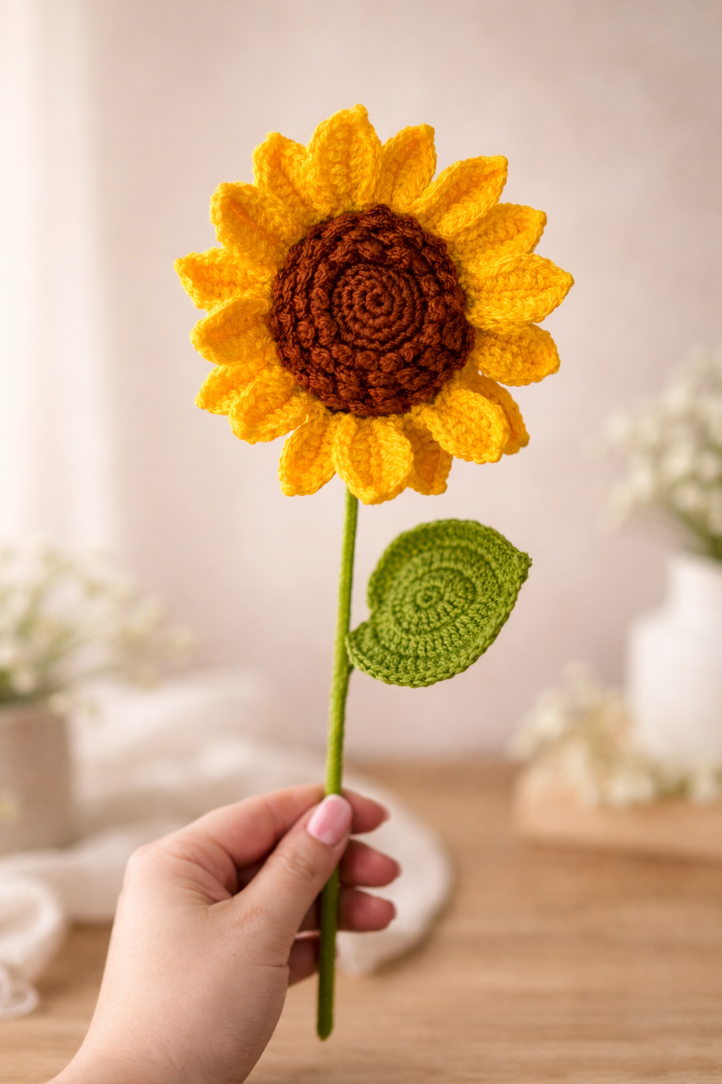 Handmade Crochet Sunflower