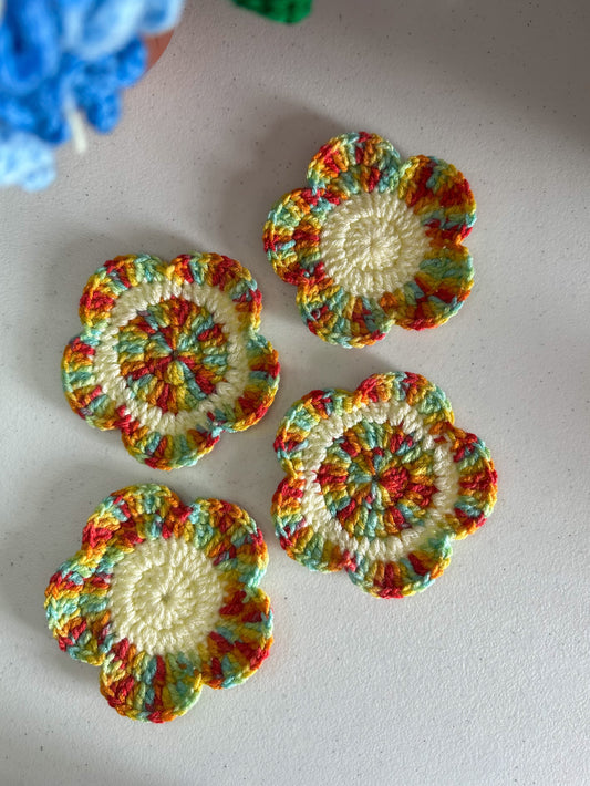 Set of 4 Flower Coasters