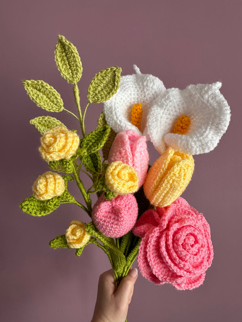 Mystery Crochet Flower Bouquet