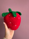 Crochet Strawberry Plush - Handmade Amigurumi Strawberry