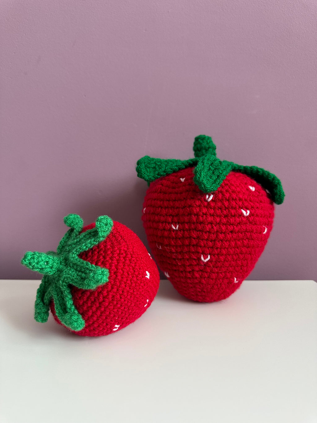 Crochet Strawberry Plush - Handmade Amigurumi Strawberry