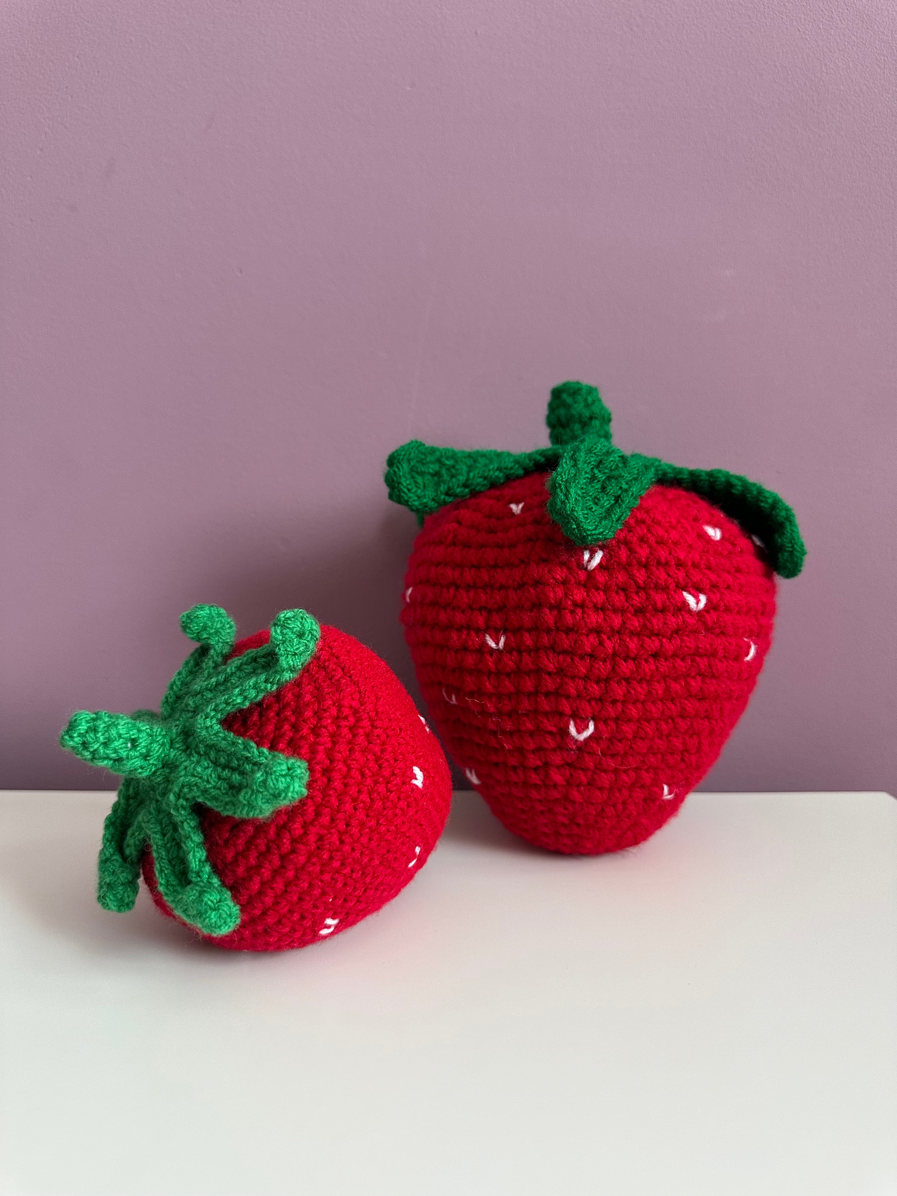 Crochet Strawberry Plush - Handmade Amigurumi Strawberry