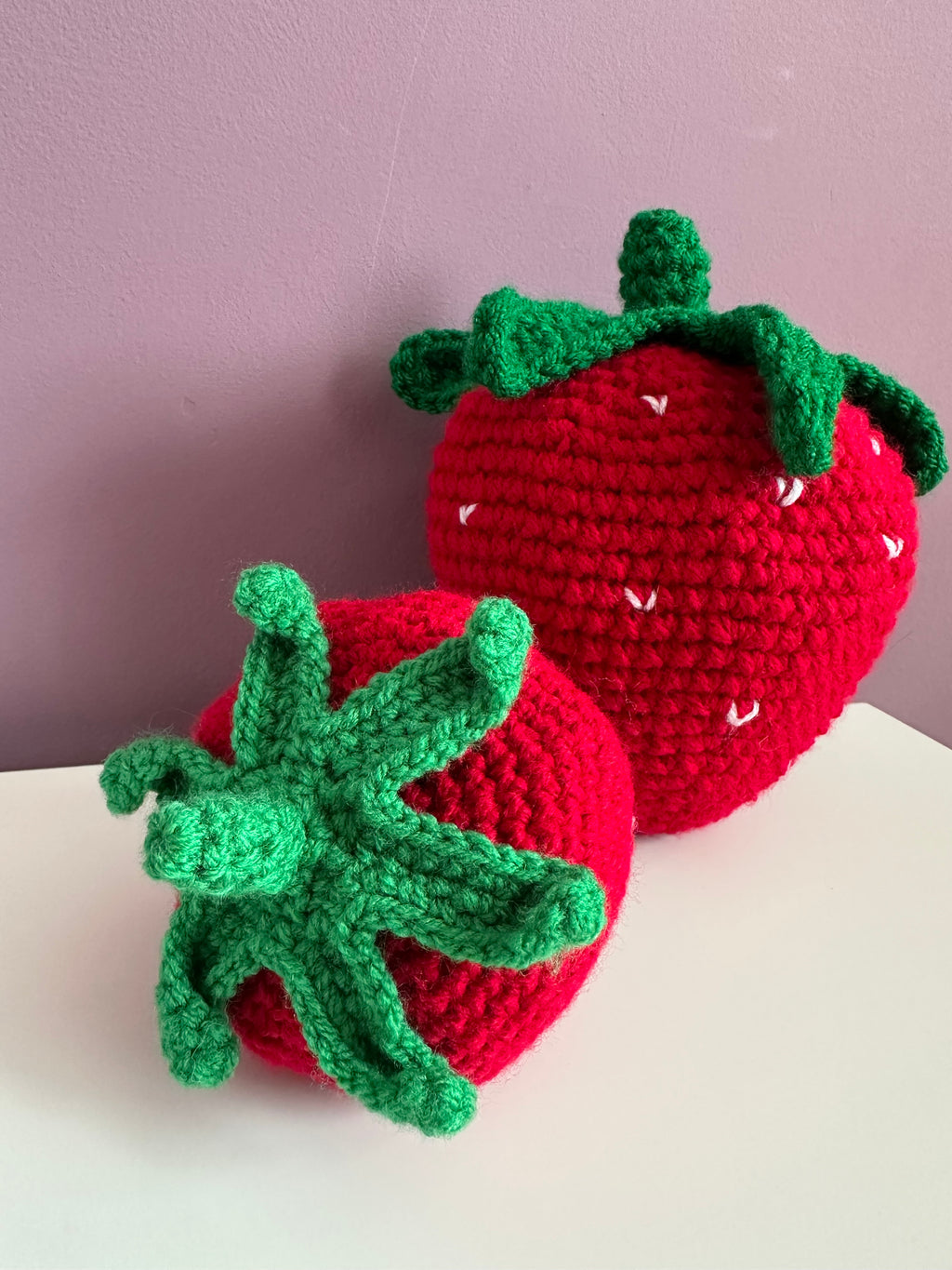 Crochet Strawberry Plush - Handmade Amigurumi Strawberry