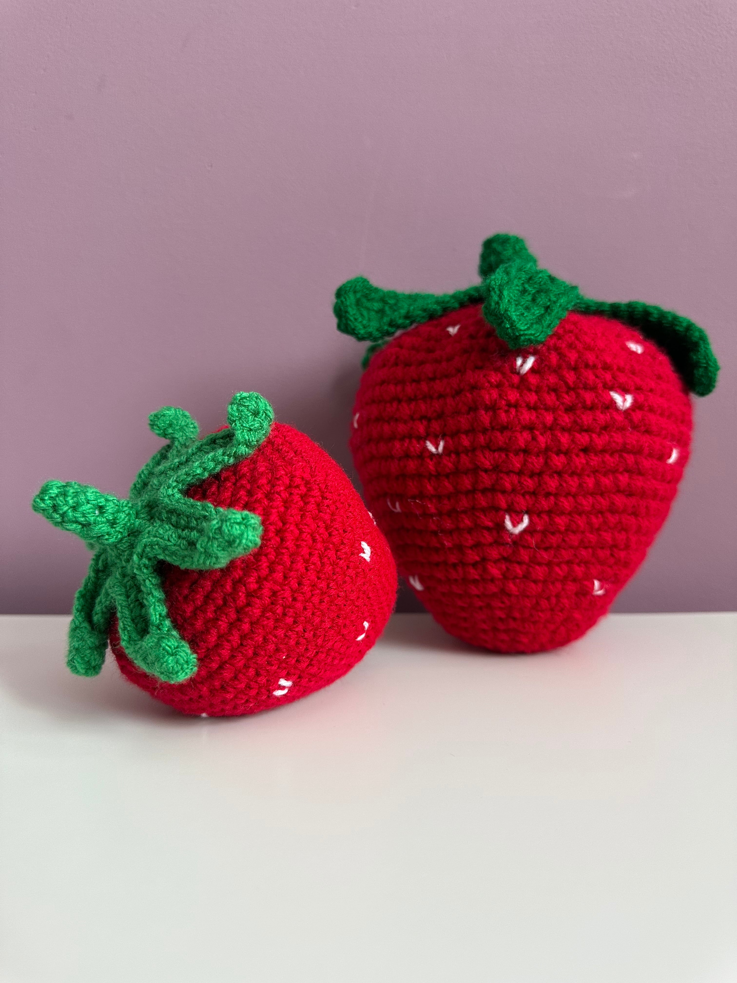 Crochet Strawberry Plush - Handmade Amigurumi Strawberry