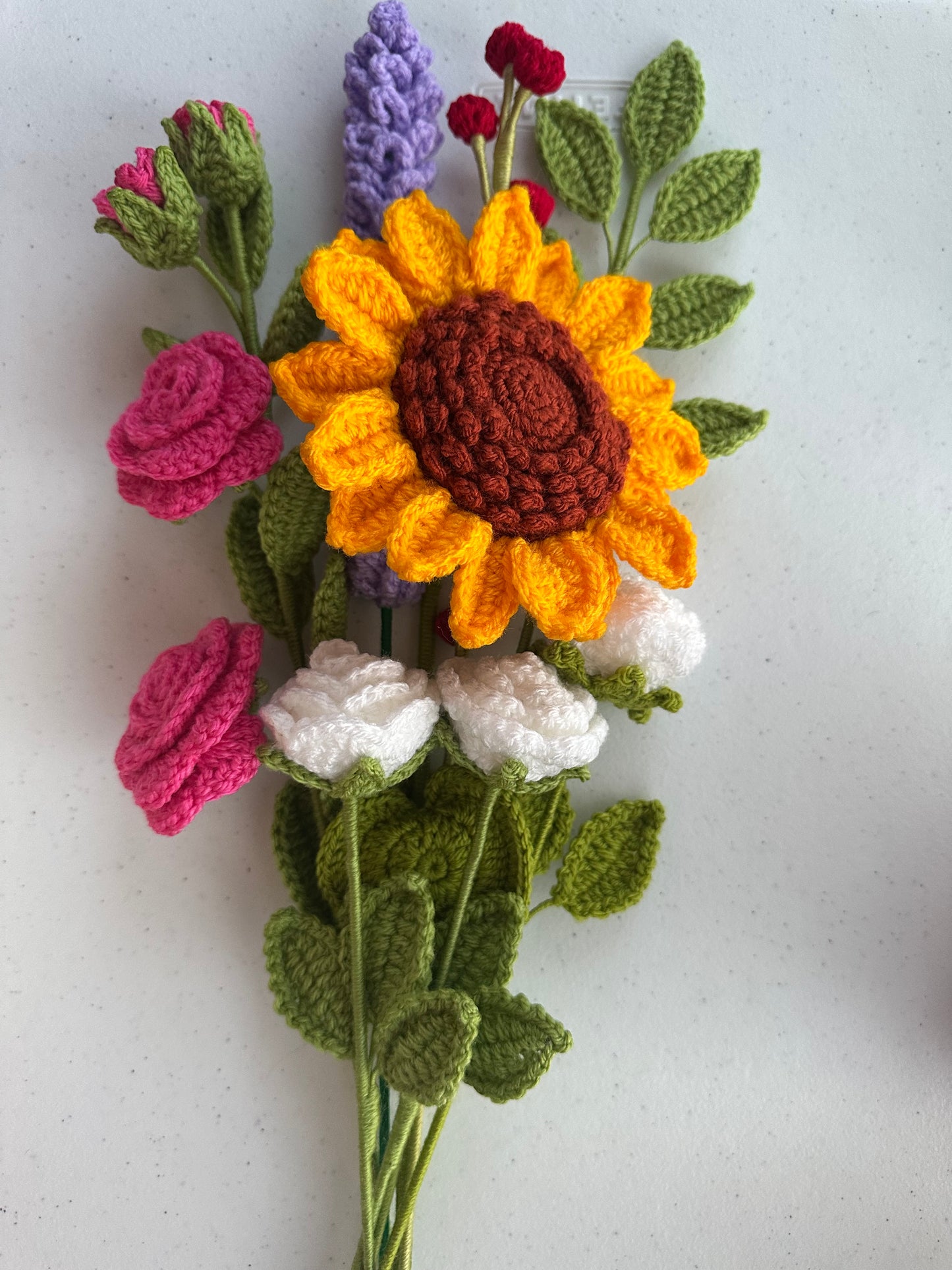 Golden Meadow Crochet Flower Bouquet - Handmade Autumn Gift