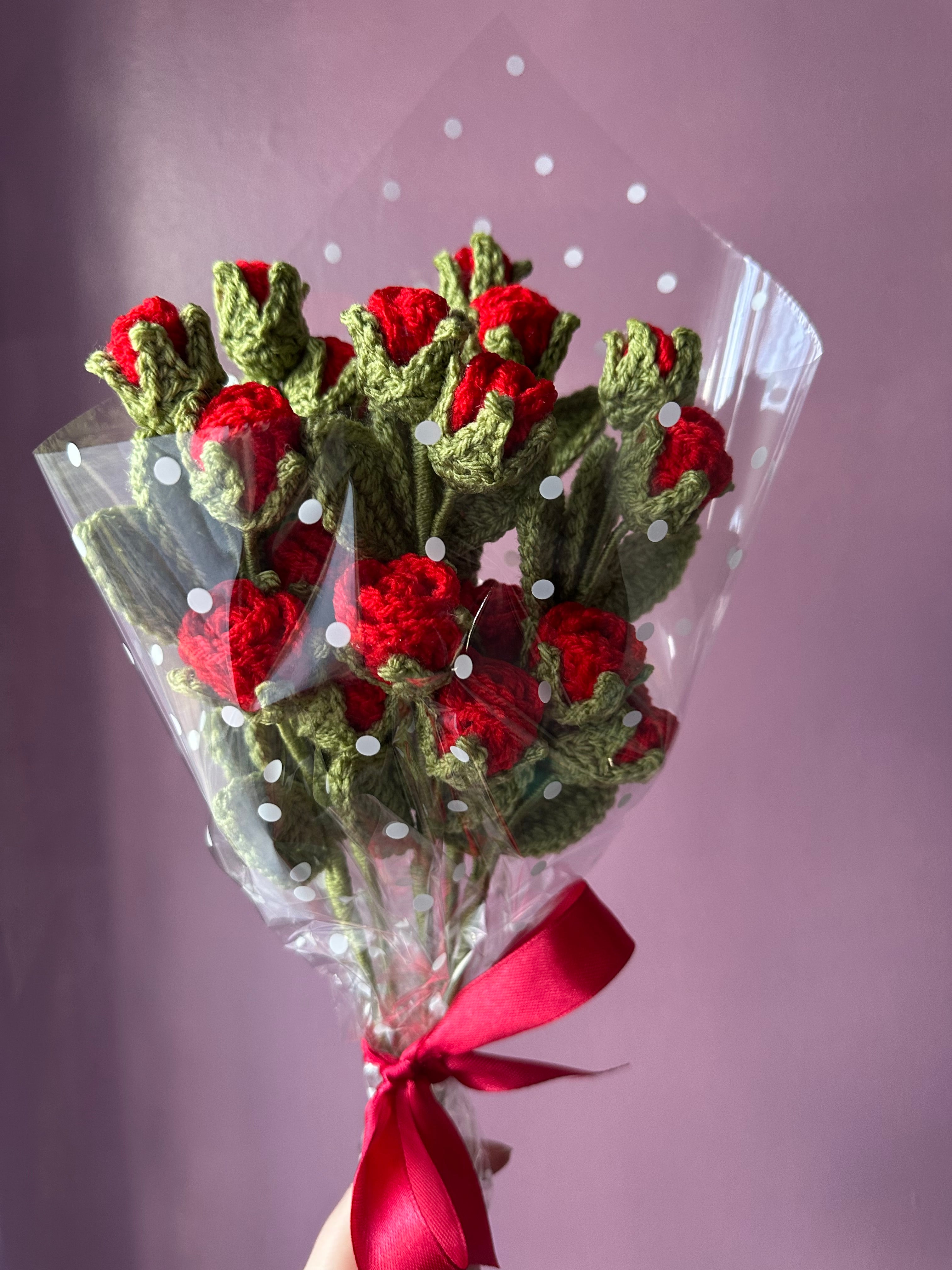 Small Crochet Rose, Handmade Everlasting Flower