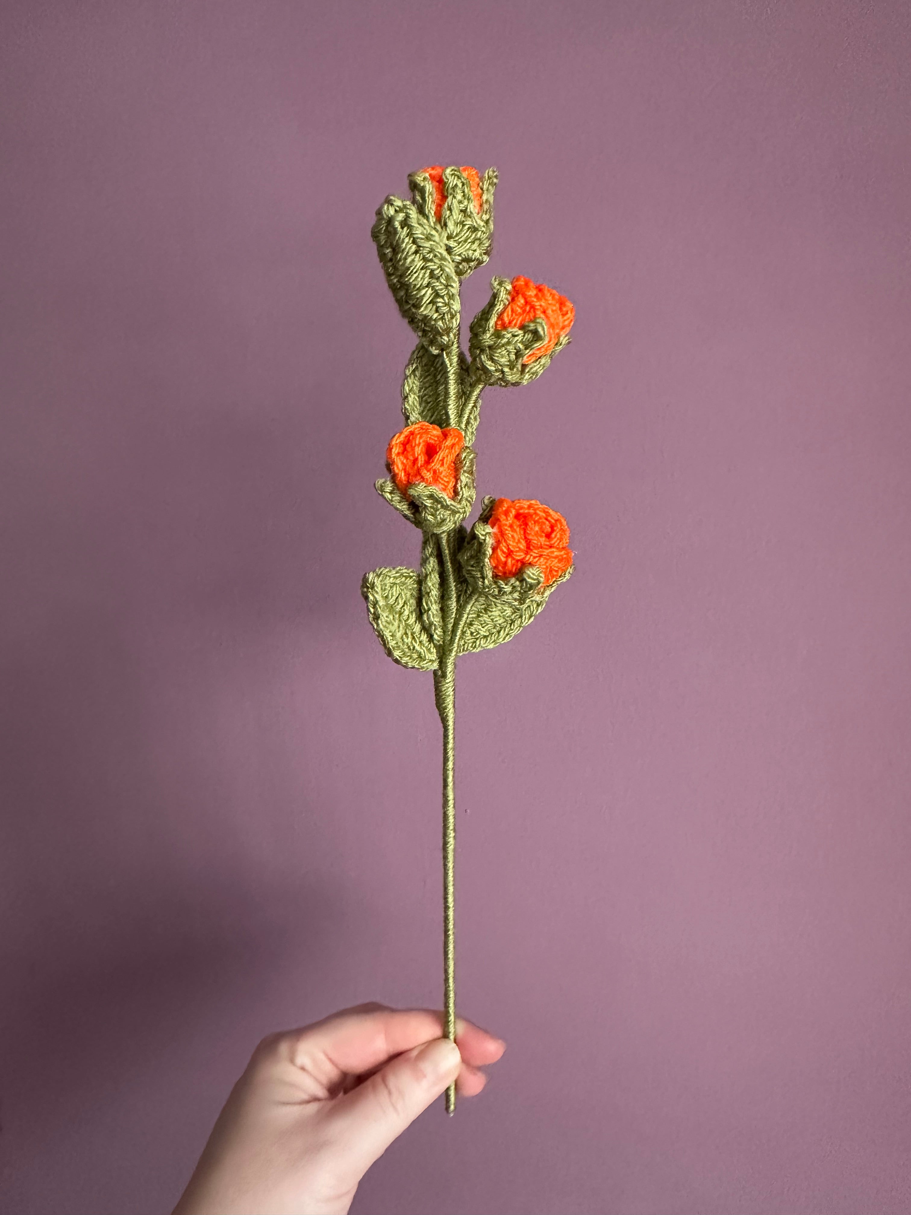 Small Crochet Rose, Handmade Everlasting Flower