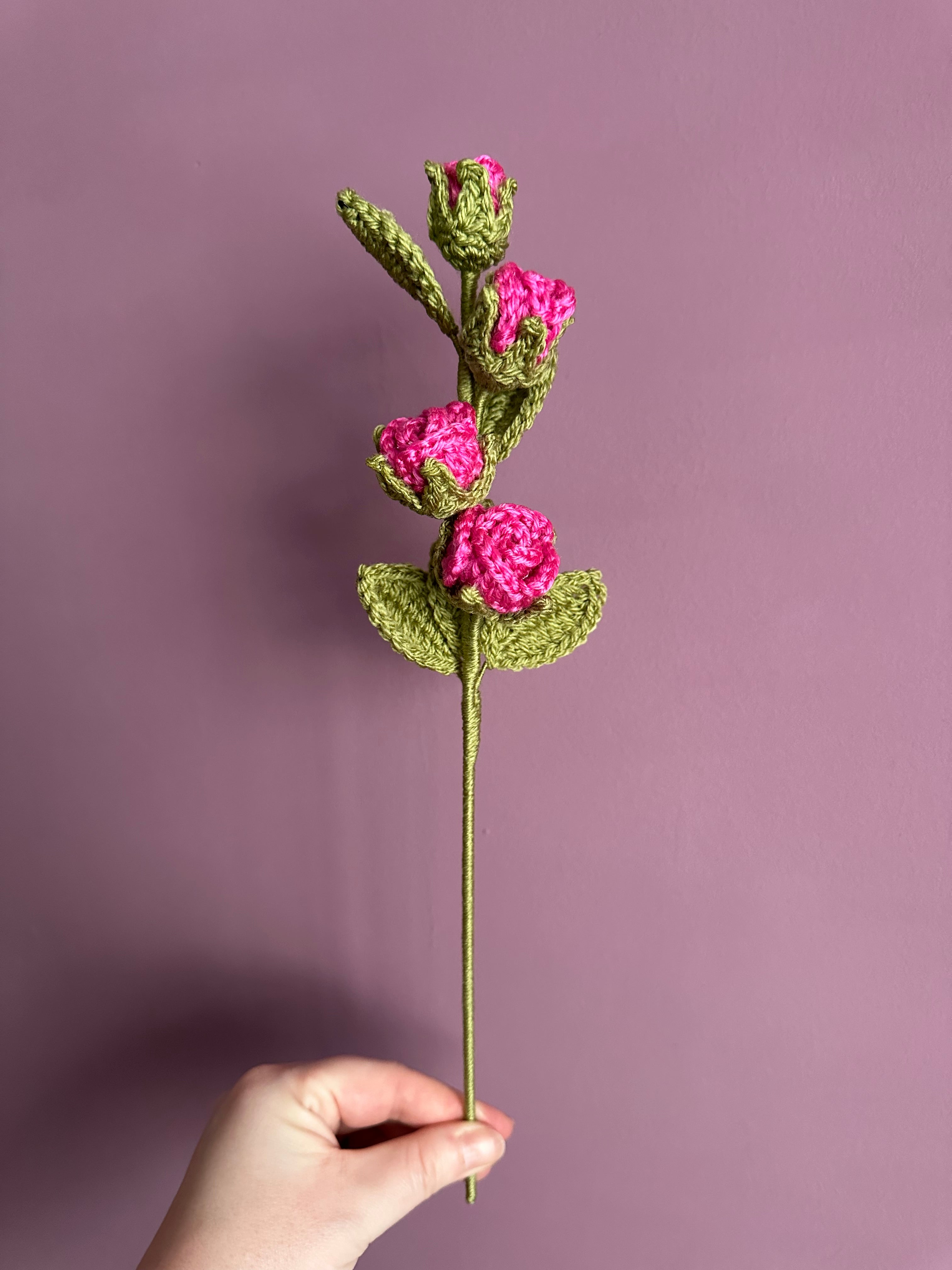 Small Crochet Rose, Handmade Everlasting Flower