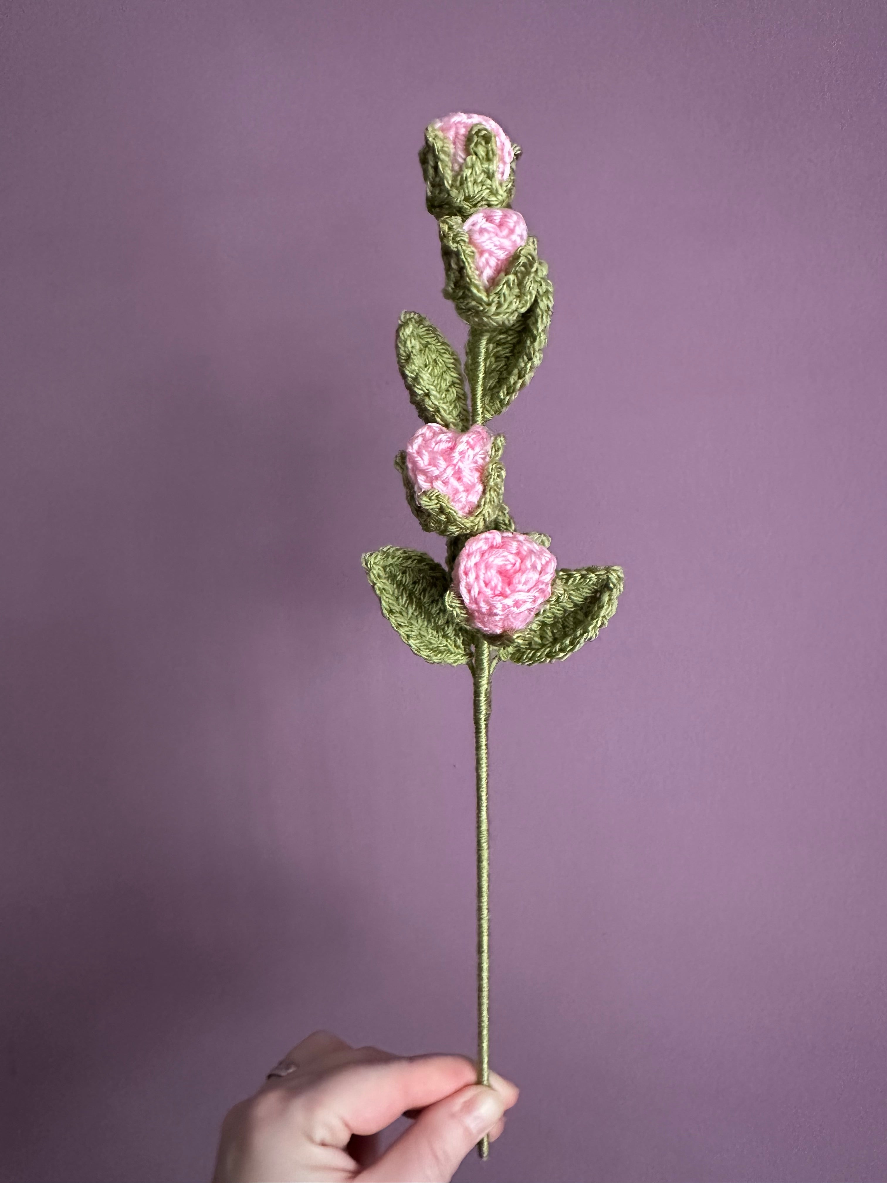 Small Crochet Rose, Handmade Everlasting Flower