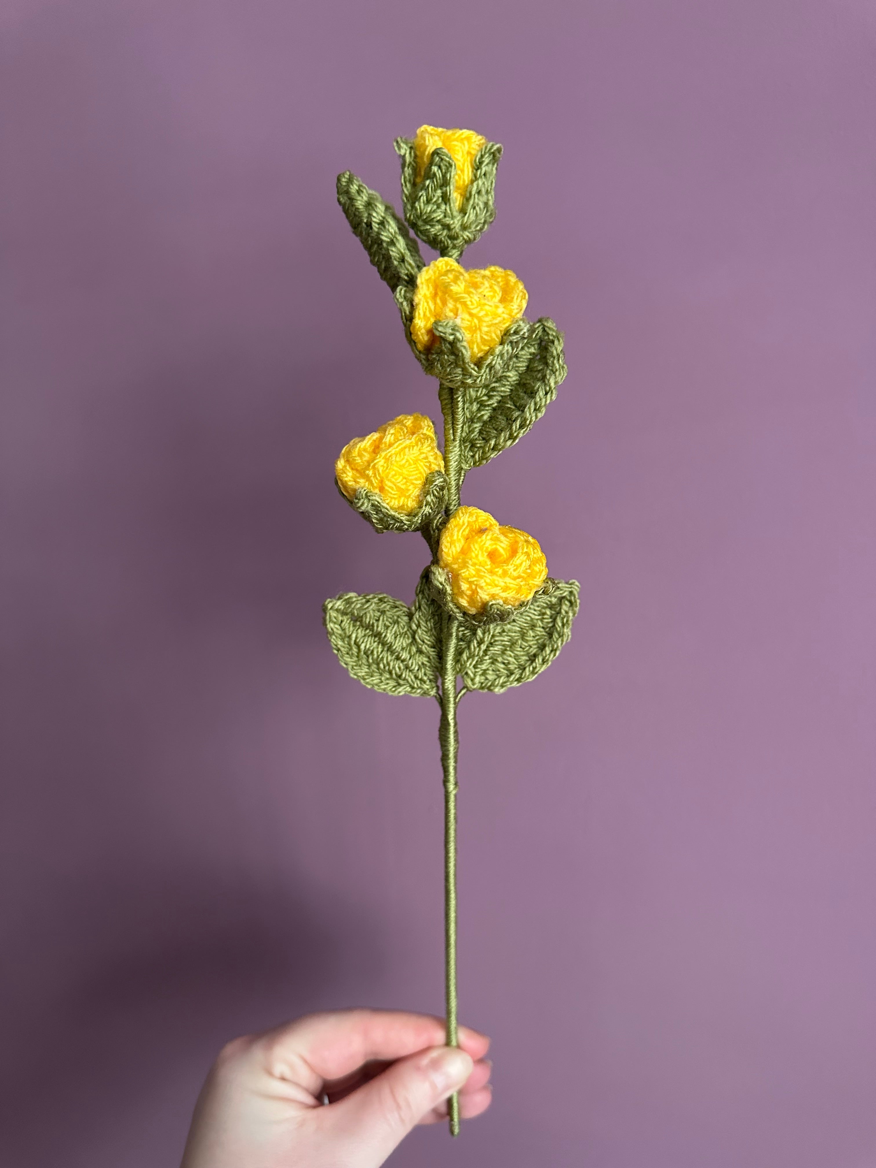 Small Crochet Rose, Handmade Everlasting Flower