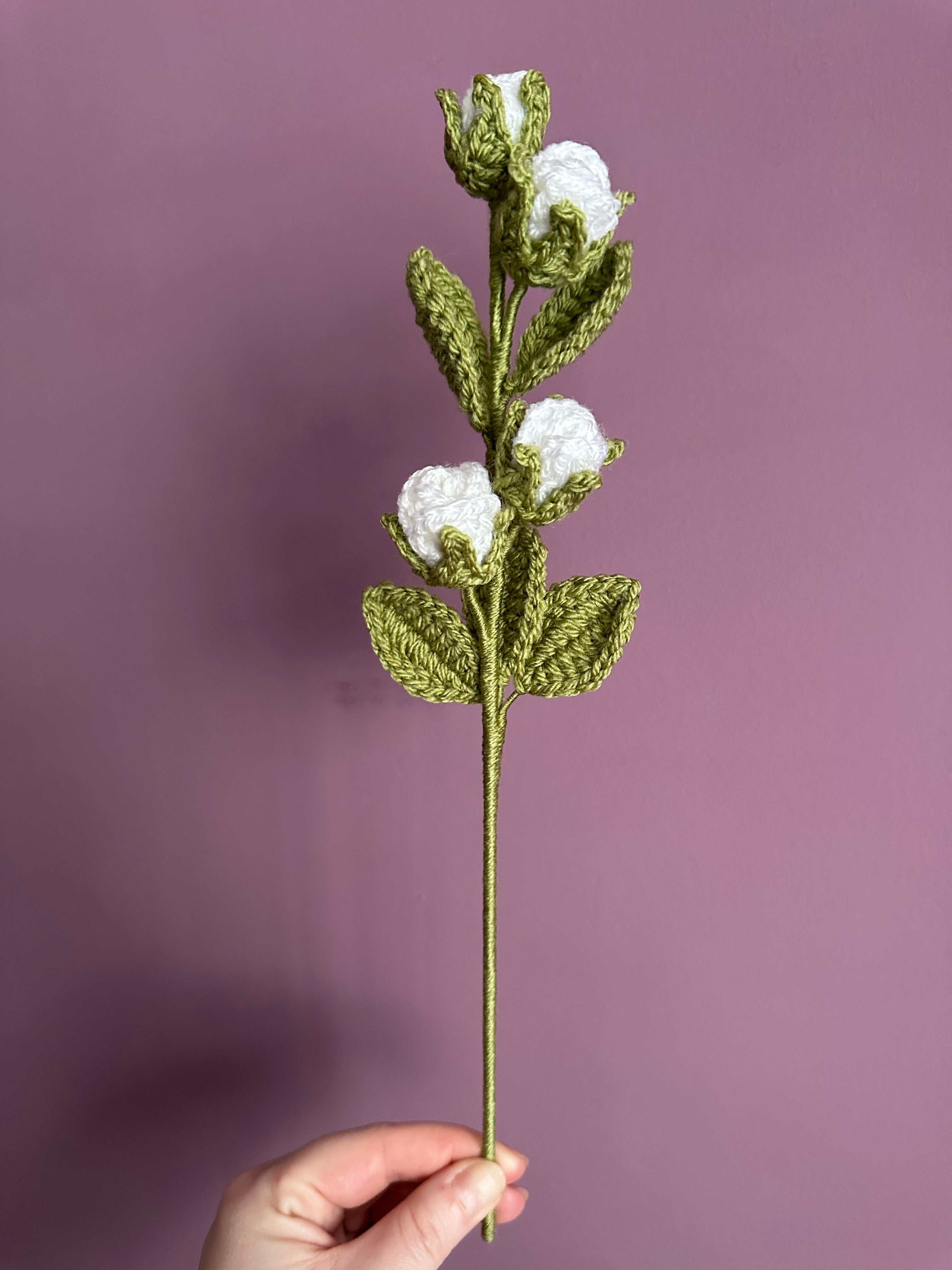 Small Crochet Rose, Handmade Everlasting Flower