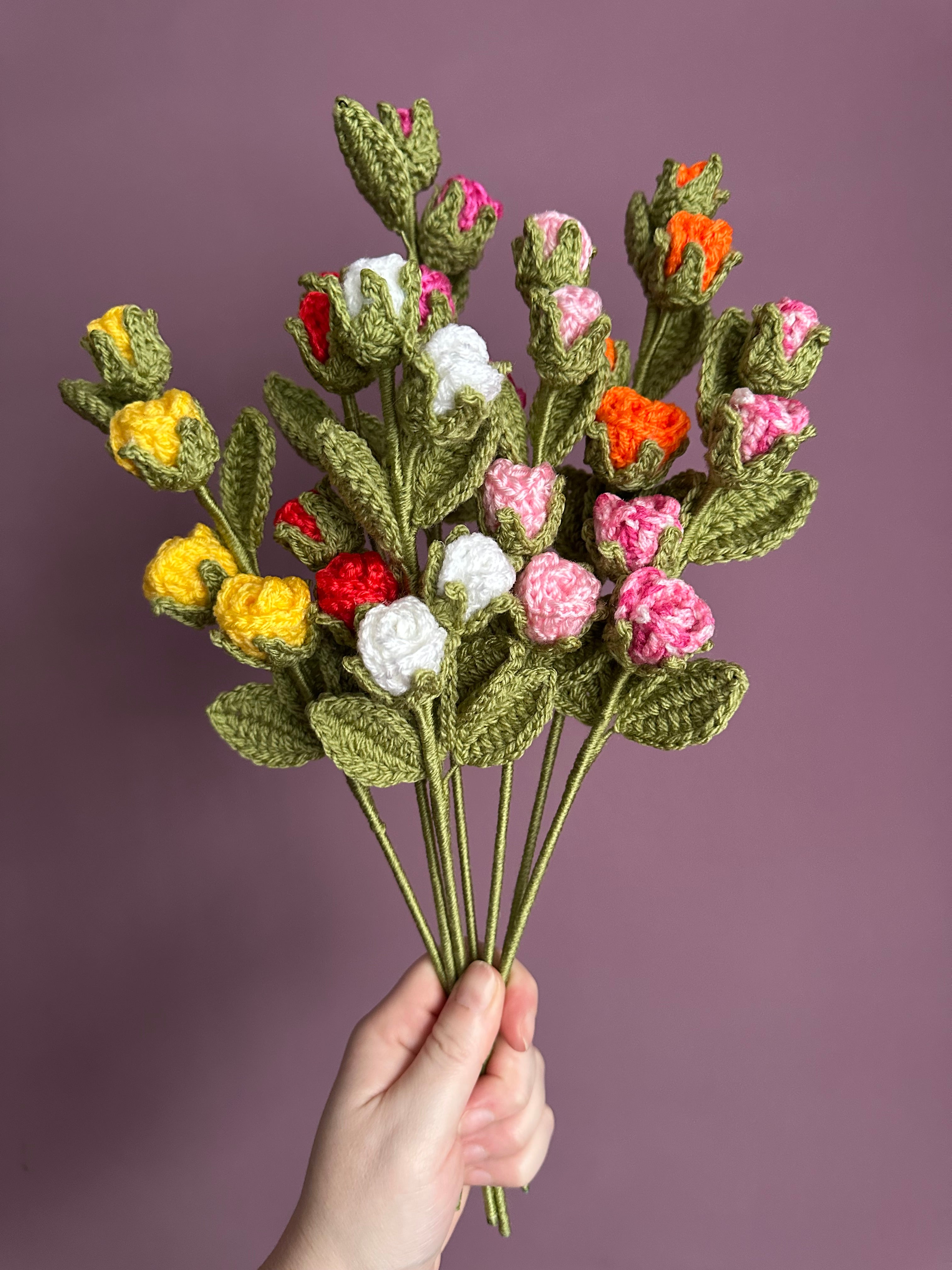 Small Crochet Rose, Handmade Everlasting Flower