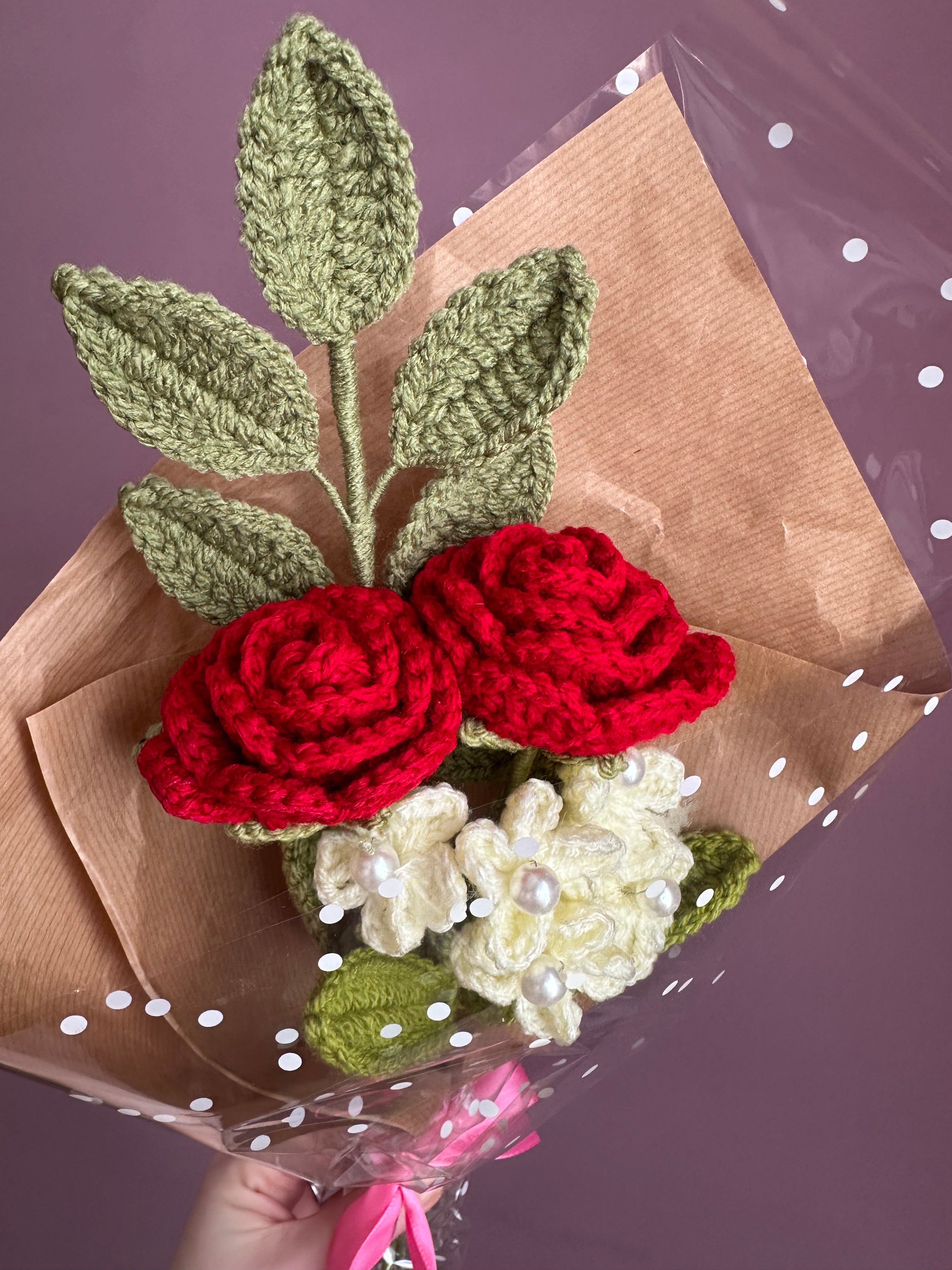 Handmade Crochet Roses - Valentine’s Day gift