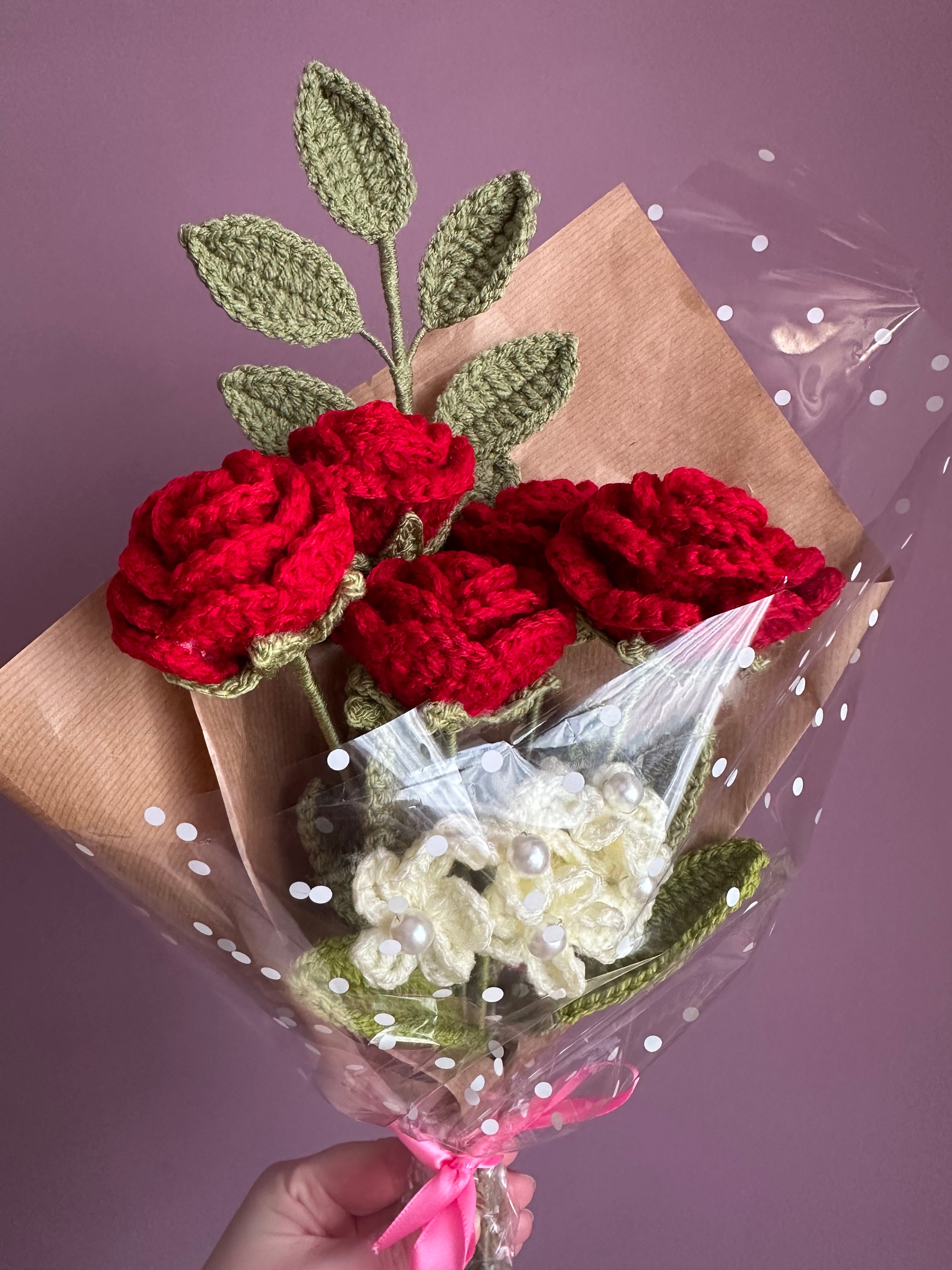 Handmade Crochet Roses - Valentine’s Day gift