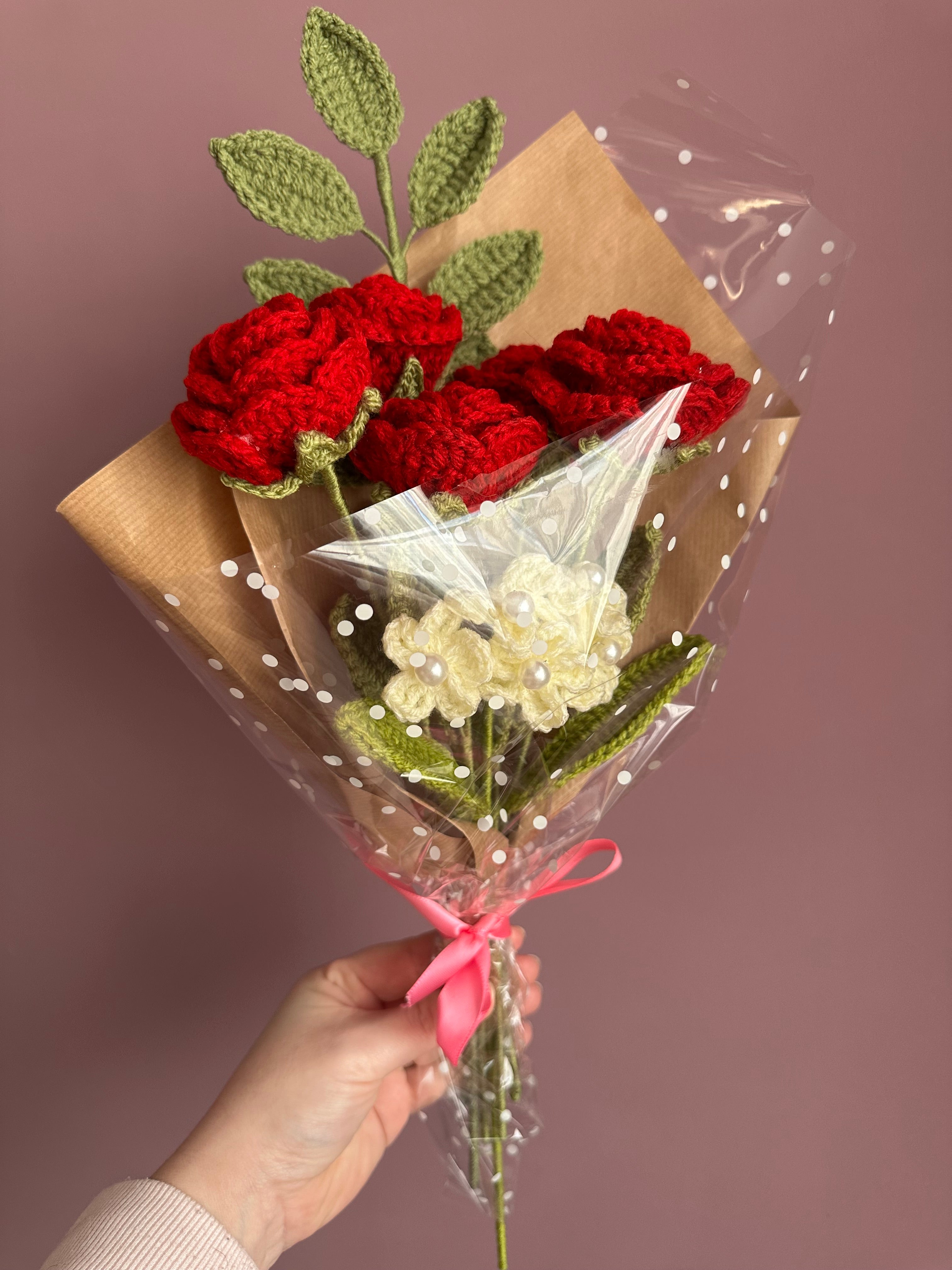 Handmade Crochet Roses - Valentine’s Day gift