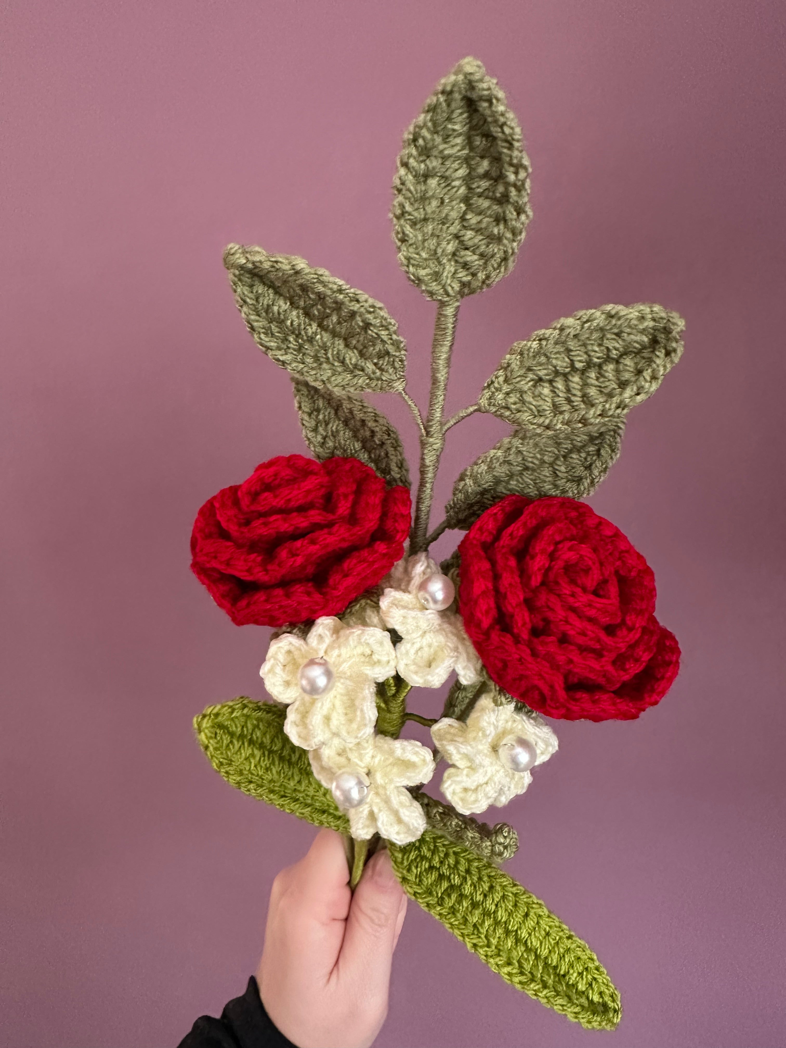 Handmade Crochet Roses - Valentine’s Day gift