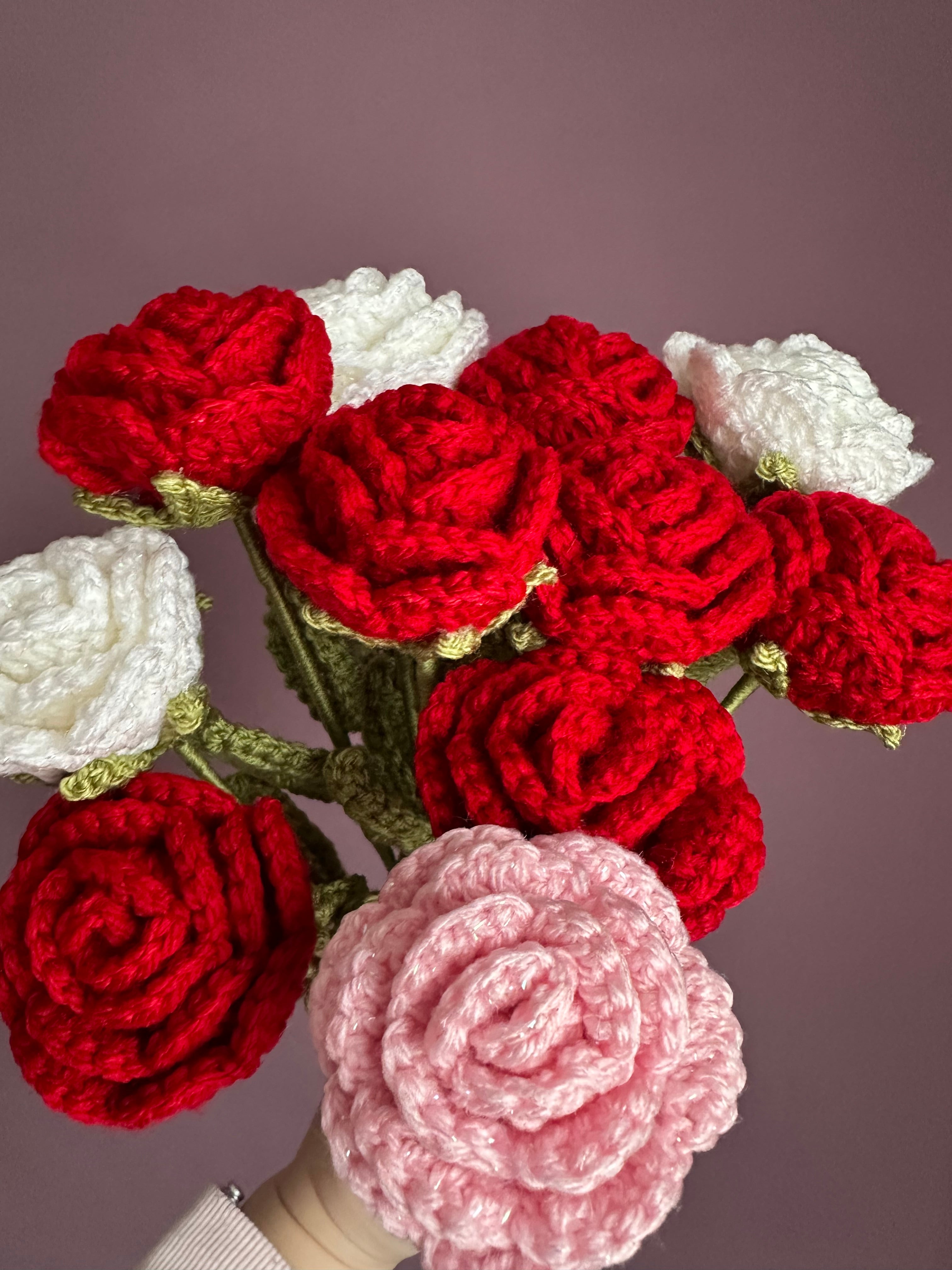 Handmade Crochet Roses - Valentine’s Day gift